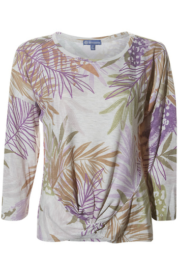 Democracy 3/4 Sleeve Scoop Neck Top Slide 1