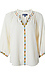 Democracy Split Neck Embroidered Top Thumb 1