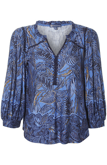 Democracy Split Neck Blouse Slide 1