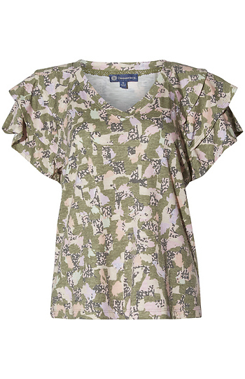 Democracy Raglan Sleeve Printed Top Slide 1