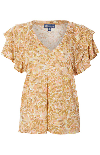 Democracy Tiered Bell Sleeve Top Slide 1