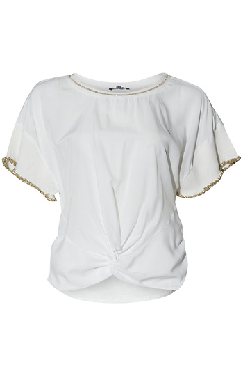 Democracy Front Twist Metallic Detail Top Slide 1