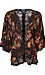 Democracy Open Front Embroidered Kimono Top Thumb 1