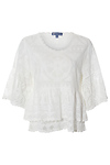 Democracy Peplum Embroidered Top