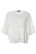 Democracy Peplum Embroidered Top