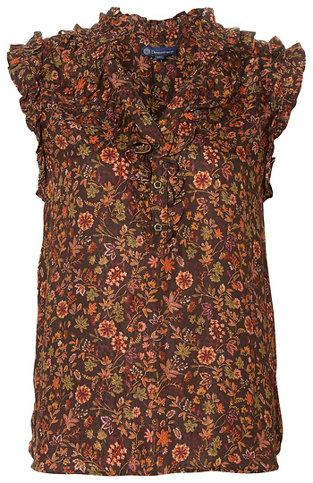 Democracy Printed Ruffle Tank Slide 1