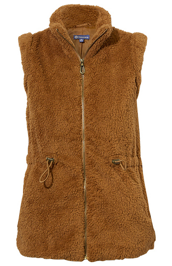 Democracy Collar Zip Front Fur Vest Slide 1