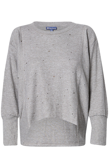 Democracy Scoop Neck Top w/ Rhinestones Slide 1