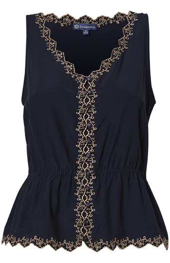 Democracy V-Neck Peplum Top Slide 1