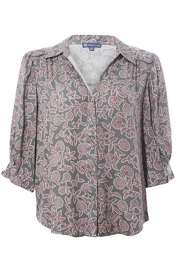 Democracy Floral Button Down Top Slide 1