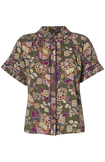 Democracy Floral Print Top Slide 1