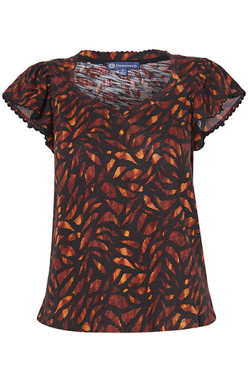 Democracy Printed Knit Top Slide 1
