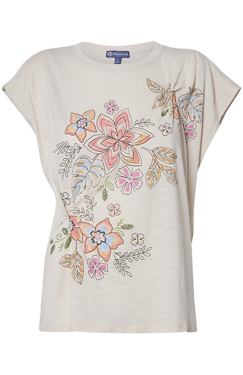 Democracy Floral Print Short Sleeve Slide 1