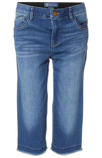 Democracy Mid Rise Fray Hem Capri Slide 1
