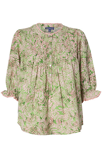 Democracy Printed 3/4 Sleeve Top Slide 1