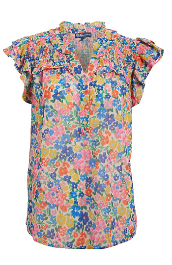 Democracy Double Flutter Sleeve Top Slide 1