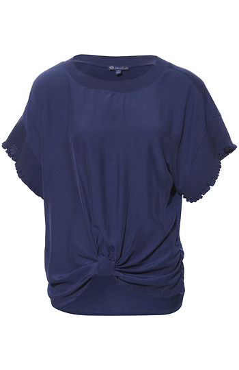 Democracy Knot Hem Short Sleeve Top Slide 1