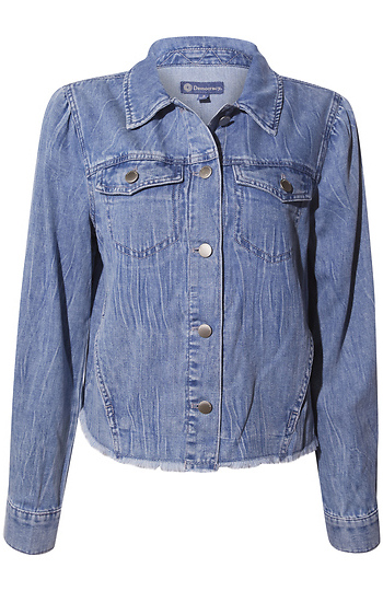 Democracy Raw Hem Denim Jacket Slide 1