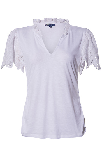 Democracy Short Flutter Sleeve Top Slide 1