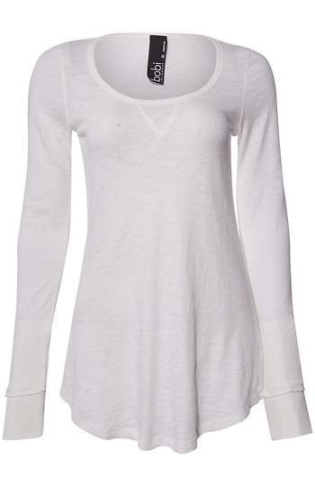 Scoop Neck Long Sleeve Slide 1