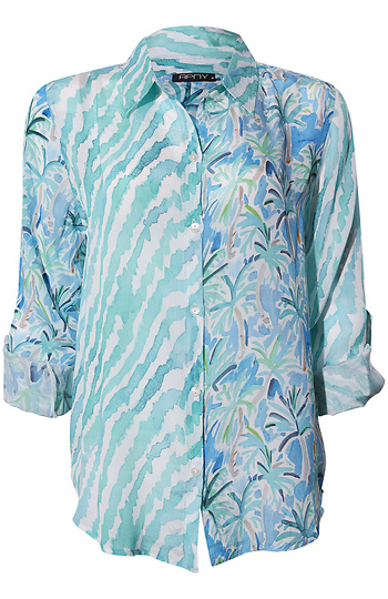 Multi Printed Button Up Top Slide 1