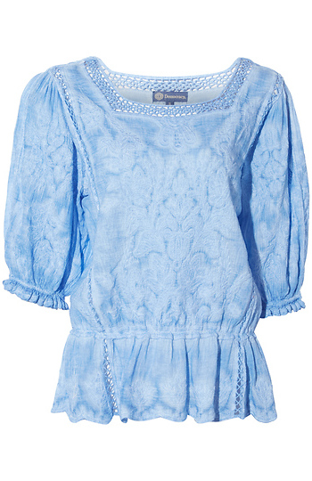 Democracy Puff Sleeve Square Neck Top Slide 1