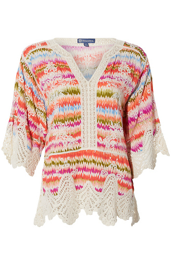 Democracy Crochet Printed Top Slide 1