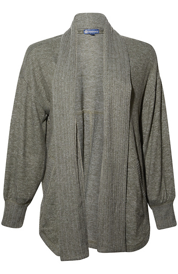 Democracy Rib Contrast Cardigan Slide 1