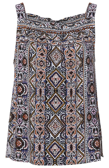 Democracy Printed Sleeveless Top Slide 1