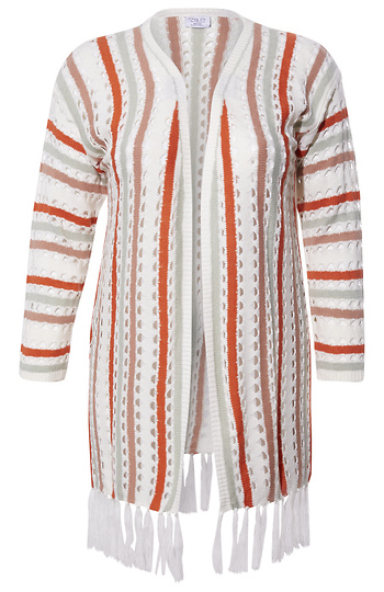 Tasseled Knit Cardigan Slide 1