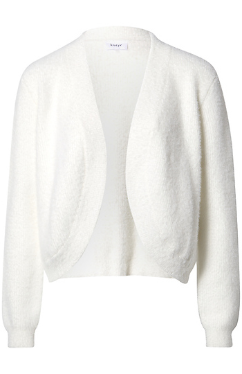 Long Sleeve Fuzzy Cardigan Slide 1