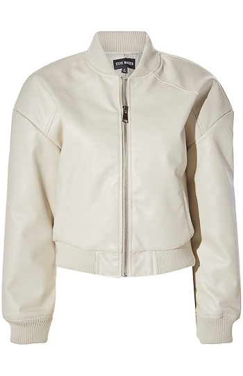 Steve Madden Cropped Bomber Jacket Slide 1