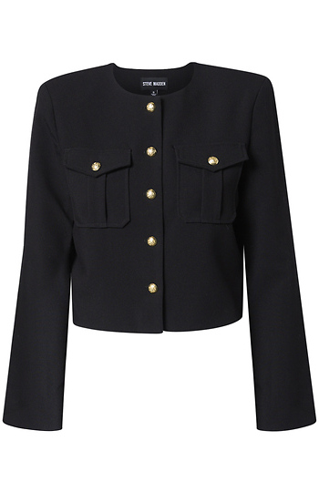 Long Sleeve Buttoned Jacket Slide 1