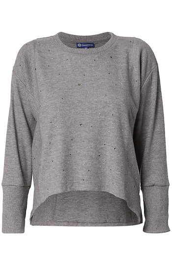Democracy Petite Scoop Neck Top w/ Rhinestones Slide 1