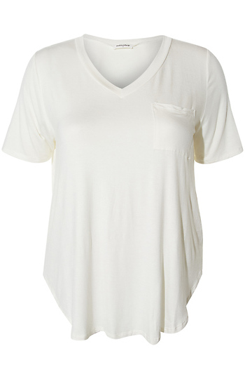 Bamboo V-Neck Tee With Front Pocket Slide 1