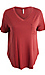 Bamboo V-Neck Tee With Front Pocket Thumb 1
