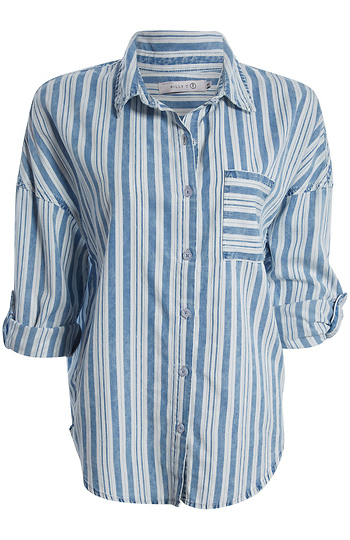 Striped Button Shirt Slide 1