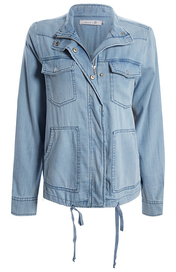 Drawstring Military Jacket Slide 1
