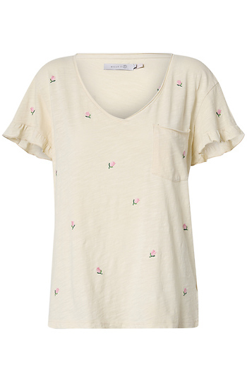 Rose Print Tee Shirt Slide 1