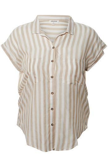 Striped Button Front Slide 1