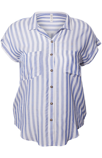 Striped Button Front Slide 1