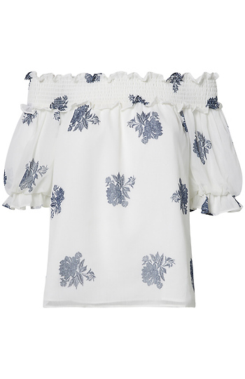 Off Shoulder Puff Sleeve Top Slide 1