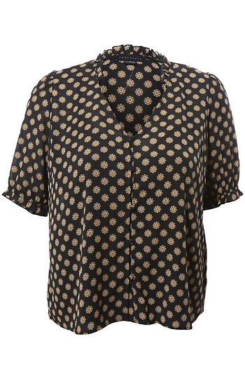 Sanctuary Ruffle V-Neck Blouse Slide 1