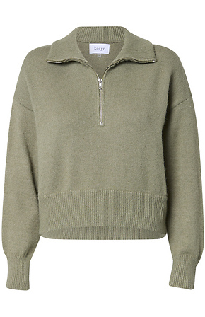 オリーブ38 Quarter Zip Pullover in Olive S/M - M/L | DAILYLOOK