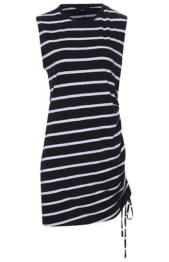 Sanctuary Striped Side Ruched Dress Slide 1