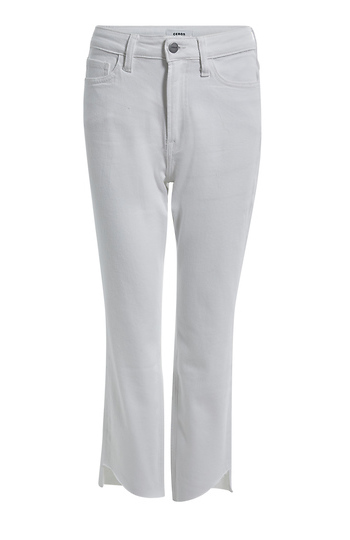 High Rise Raw Hem Straight Jean Slide 1