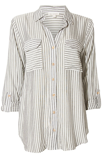 Striped Button Up Slide 1
