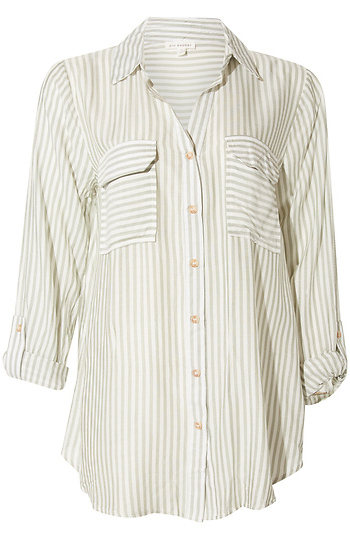 Striped Button Up Slide 1