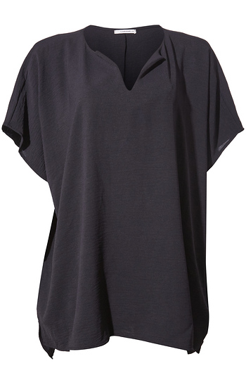 Oversized Split Neck Top Slide 1
