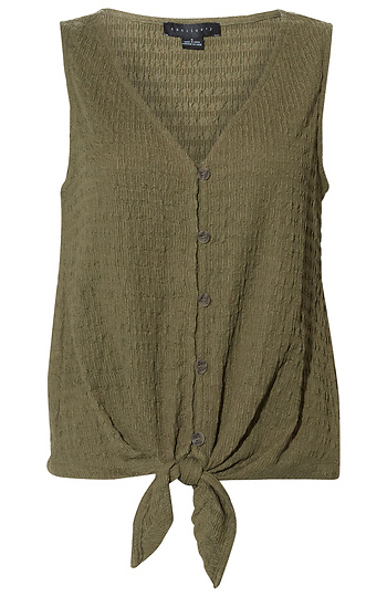 Sanctuary Front Tie Sleeveless Top Slide 1